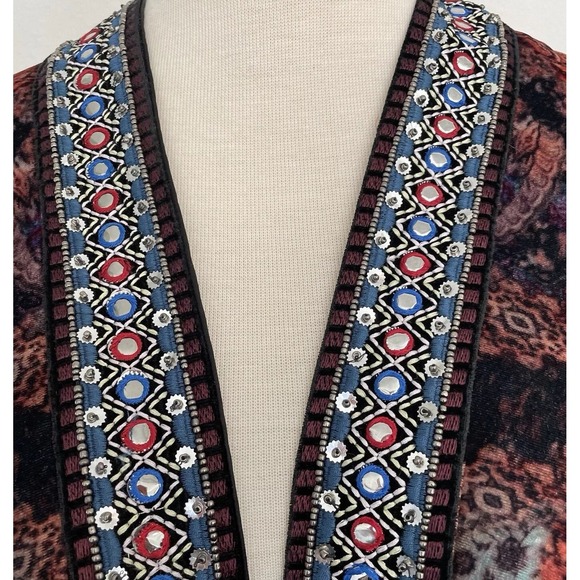 Soft Surroundings Velvet Kimono Wrap One Size Open Front Topper Jacket Boho - Picture 4 of 16